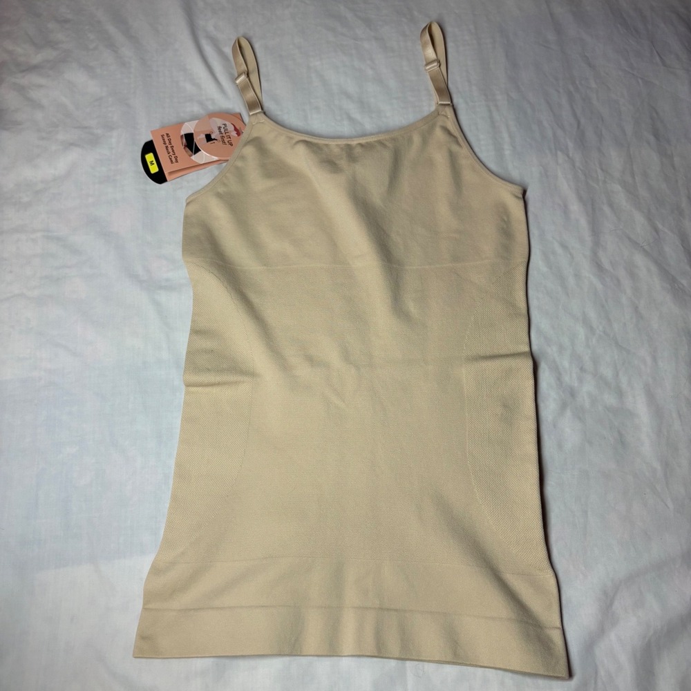Shapermint Essentials Beige All Day Every Day Scoop Neck Cami Shapewear Tank New